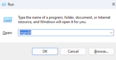 Open Registry Editor